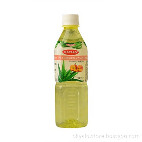 Okyalo 500ml aloe soft drink with peach flavor